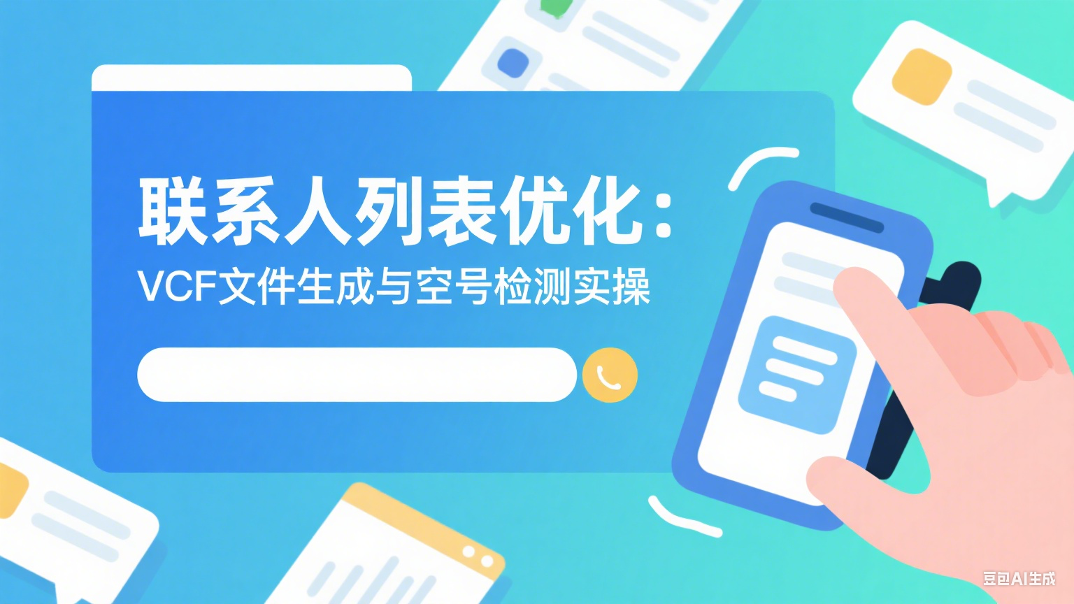 聯系人列表優化：VCF文件生成與空號檢測實操指南