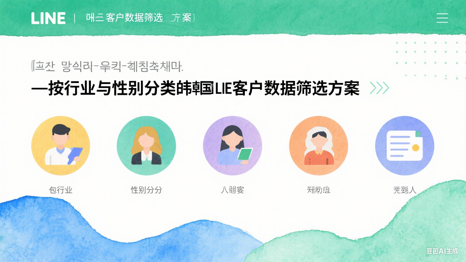 按行業與性別分類的韓國LINE客戶數據篩選方案